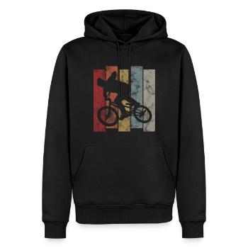 BMX Vélo Vélo Rétro Cadeau Vélo Motocross - Sweat à capuche Premium bio Homme - noir - Devant - Nico (187cm)