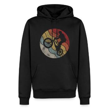 BMX Vélo Vélo Rétro Cadeau Vélo Motocross - Sweat à capuche Premium bio Homme - noir - Devant - Nico (187cm)