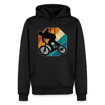 BMX Vélo Vélo Rétro Cadeau Vélo Motocross - Sweat à capuche Premium bio Homme - noir - Devant - Nico (187cm)