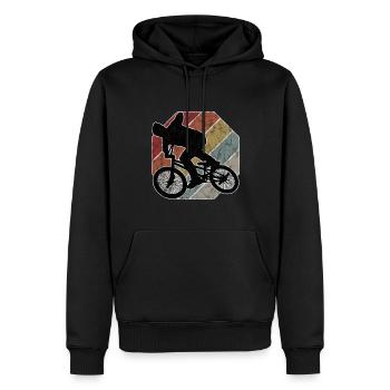 BMX Rad Fahrrad Retro Geschenk Bicycle Motocross - Männer Premium Bio Hoodie - Schwarz - Vorne - Nico (187cm)