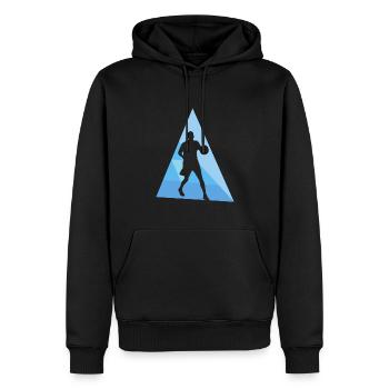 Basketball Rebound Hooping - Männer Premium Bio Hoodie - Schwarz - Vorne - Nico (187cm)