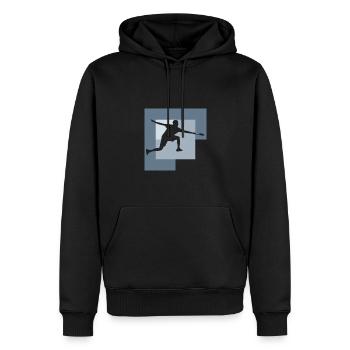 Badminton Clear Smash Drop - Männer Premium Bio Hoodie - Schwarz - Vorne - Nico (187cm)