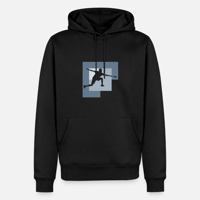 Badminton Clear Smash Drop - Männer Premium Bio Hoodie - Schwarz