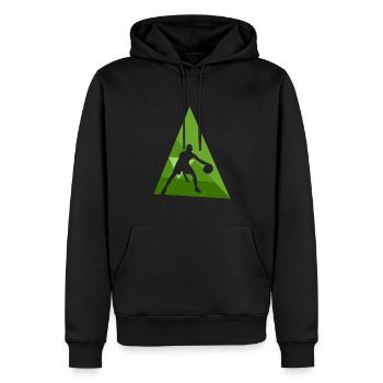 Basketball Basketballspieler Hoop - Männer Premium Bio Hoodie - Schwarz - Vorne - Nico (187cm)