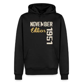 Geboren im November 1951 - Ausgabe 1951 - Männer Premium Bio Hoodie - Schwarz - Vorne - Nico (187cm)