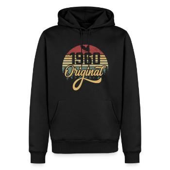 Original 1960er Jahre Vintage - 1960er Jahre Geburtstagsgeschenk - Männer Premium Bio Hoodie - Schwarz - Vorne - Nico (187cm)