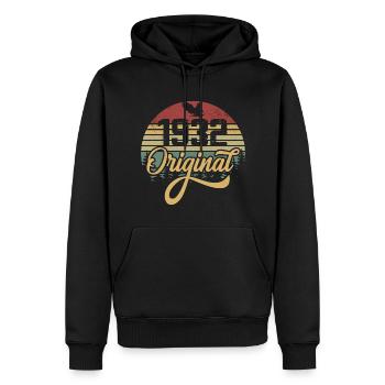 Original 1932 Jahrgang - 1932 Geburtstagsgeschenk - Männer Premium Bio Hoodie - Schwarz - Vorne - Nico (187cm)