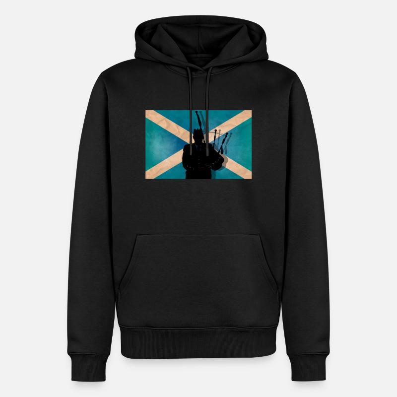 Cornemuseur écossais - Sweat à capuche Premium bio Homme - noir