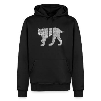 Lynxbw - Sweat à capuche Premium bio Homme - noir - Devant - Nico (187cm)