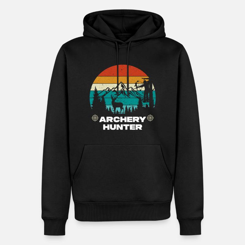 Archery Hunter - Männer Premium Bio Hoodie - Schwarz