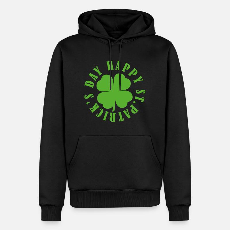 Fête de la Saint-Patrick - Sweat à capuche Premium bio Homme - noir