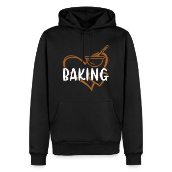 Baker Heart Baking - Men’s Premium Organic Hoodie - black - Front - Nico (187cm)