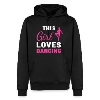 Dancer This Girl Loves Dancing - Männer Premium Bio Hoodie - Schwarz - Vorne - Nico (187cm)