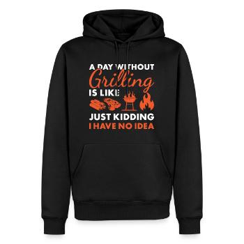 Griller A Day Without Grilling - Männer Premium Bio Hoodie - Schwarz - Vorne - Nico (187cm)