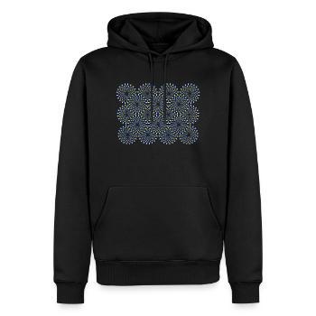 Illusion d'optique Illusion d'optique Psychédélique - Sweat à capuche Premium bio Homme - noir - Devant - Nico (187cm)