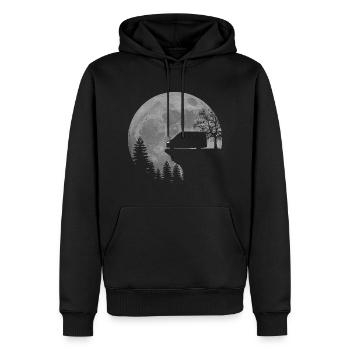 Camper Van, Kastenwagen, Wohnmobil, Mond - Männer Premium Bio Hoodie - Schwarz - Vorne - Nico (187cm)
