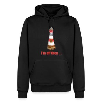 Je suis parti alors .. Phare - Sweat à capuche Premium bio Homme - noir - Devant - Nico (187cm)