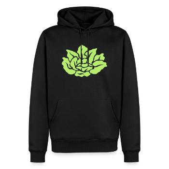 Salat 27 - Männer Premium Bio Hoodie - Schwarz - Vorne - Nico (187cm)