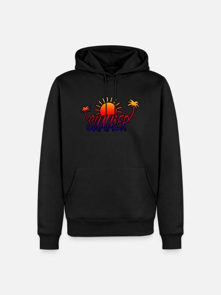 Summer - Men’s Premium Organic Hoodie - black