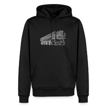 Mobiler Faltkran Autokran MK140 Turmdrehkran - Männer Premium Bio Hoodie - Schwarz - Vorne - Nico (187cm)