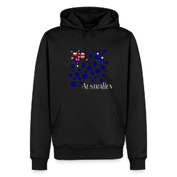Australien Down Under - Männer Premium Bio Hoodie - Schwarz - Vorne - Nico (187cm)