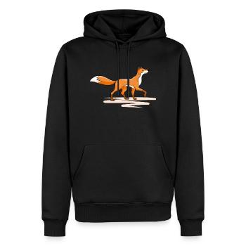 Fuchs - Männer Premium Bio Hoodie - Schwarz - Vorne - Nico (187cm)