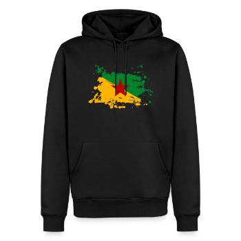 Guyane française - Sweat à capuche Premium bio Homme - noir - Devant - Nico (187cm)
