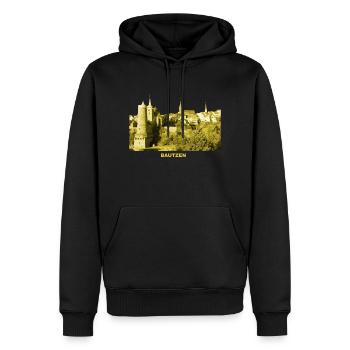 Bautzen Oberlausitz Sachsen Spree Wasserkunst - Männer Premium Bio Hoodie - Schwarz - Vorne - Nico (187cm)