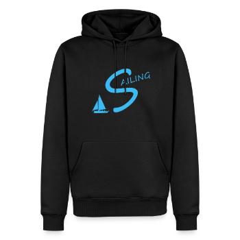 sailing - Männer Premium Bio Hoodie - Schwarz - Vorne - Nico (187cm)