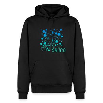 Skiing Ski skiing - Männer Premium Bio Hoodie - Schwarz - Vorne - Nico (187cm)