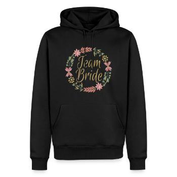 JGA - Team Bride Kranz - Männer Premium Bio Hoodie - Schwarz - Vorne - Nico (187cm)