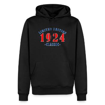 1924 Jahreszahl - Männer Premium Bio Hoodie - Schwarz - Vorne - Nico (187cm)