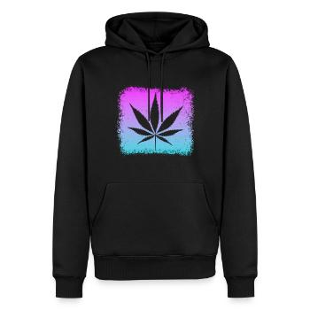 Kiffen - Männer Premium Bio Hoodie - Schwarz - Vorne - Nico (187cm)
