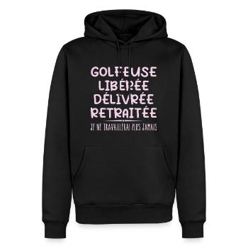 Golfer feiert Ruhestand mit Humor Geschenk - Männer Premium Bio Hoodie - Schwarz - Vorne - Nico (187cm)