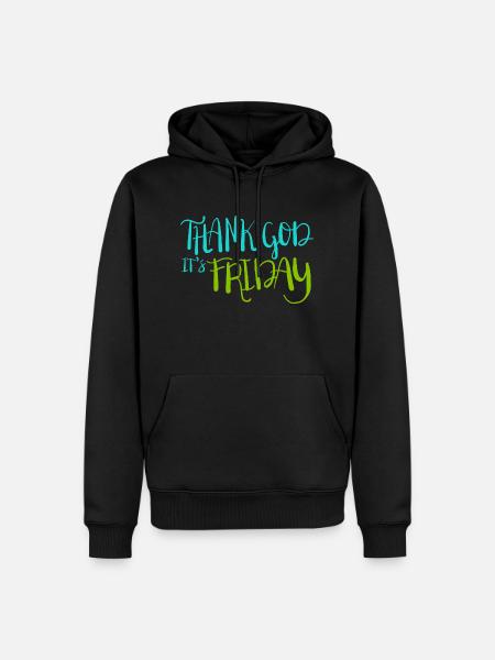 thank god its friday - Men’s Premium Organic Hoodie - black