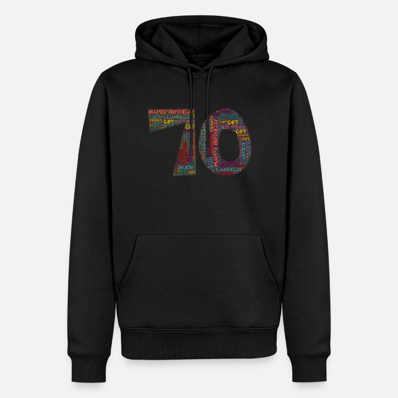 Joyeux anniversaire - 70 ans - Sweat à capuche Premium bio Homme - noir