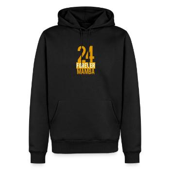 24 FOREVER MAMBA - Männer Premium Bio Hoodie - Schwarz - Vorne - Nico (187cm)