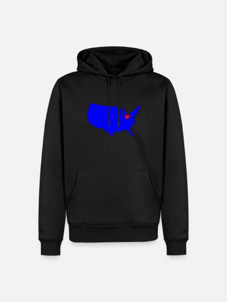 State of Ohio Location - Men’s Premium Organic Hoodie - black