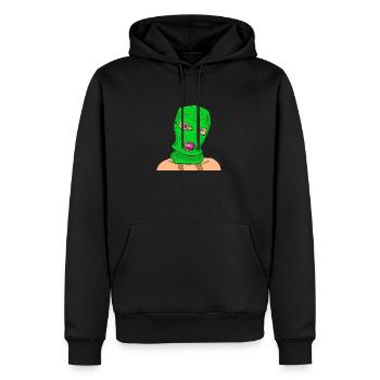 Bad Girl Gangster Comic Catoon - Männer Premium Bio Hoodie - Schwarz - Vorne - Nico (187cm)