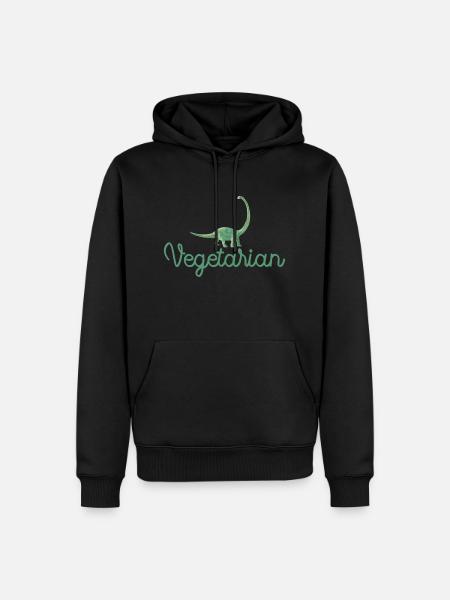 Vegetarisch - Vegetarisch - Vegetarisch - Männer Premium Bio Hoodie - Schwarz