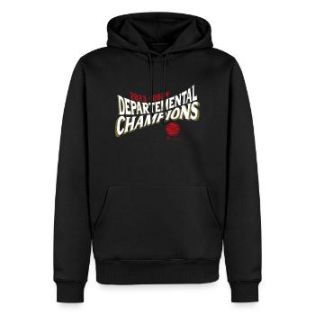 Puy de Dôme CHAMPS - Sweat à capuche Premium bio Homme - noir - Devant - Nico (187cm)