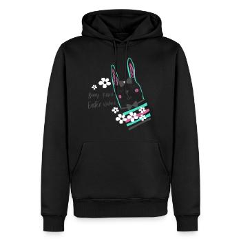 bunny kisses - Men’s Premium Organic Hoodie - black - Front - Nico (187cm)