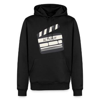 Film Klappe Set Symbol - Männer Premium Bio Hoodie - Schwarz - Vorne - Nico (187cm)