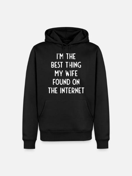 Couple Dating Online Husband Spouse - Men’s Premium Organic Hoodie - black