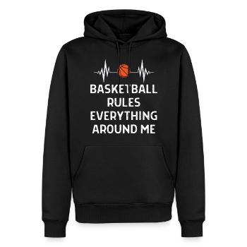 Basketball Spieler Basketballer Sprüche Geschenk - Männer Premium Bio Hoodie - Schwarz - Vorne - Nico (187cm)