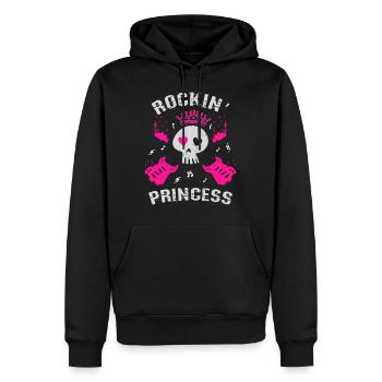 Princesse à bascule - Sweat à capuche Premium bio Homme - noir - Devant - Nico (187cm)