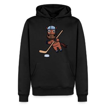 Koala spielt Saxofon beim Sonnenuntergang - Männer Premium Bio Hoodie - Schwarz - Vorne - Nico (187cm)