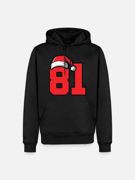 81 Number Christmas - Men’s Premium Organic Hoodie - black