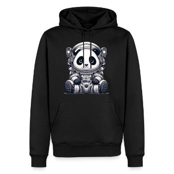 Cute Panda Astronaut - Männer Premium Bio Hoodie - Schwarz - Vorne - Nico (187cm)
