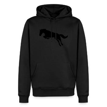 Pferd, Horse - Männer Premium Bio Hoodie - Schwarz - Vorne - Nico (187cm)